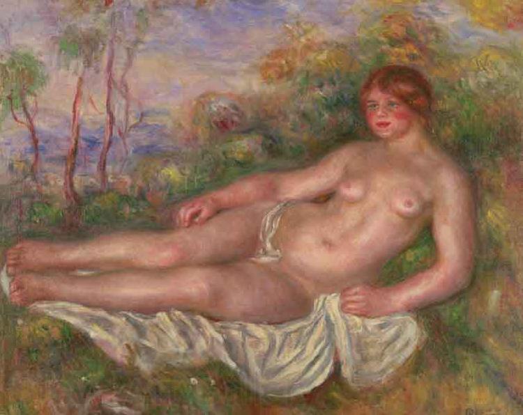 Pierre-Auguste Renoir Renoir Reclining Woman Bather Norge oil painting art